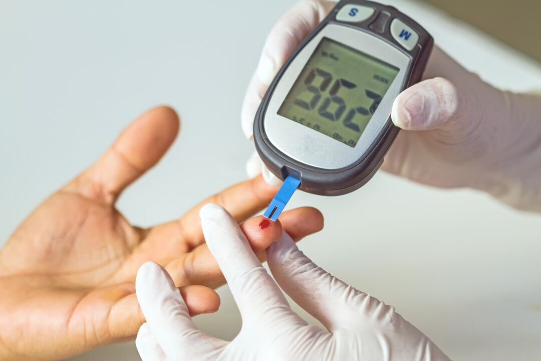 high sugar level during the exam before taking Glucoren